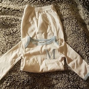 MUD PIE 0-3 MONTHS GOWN M INITIAL NWOT NEVER WORN